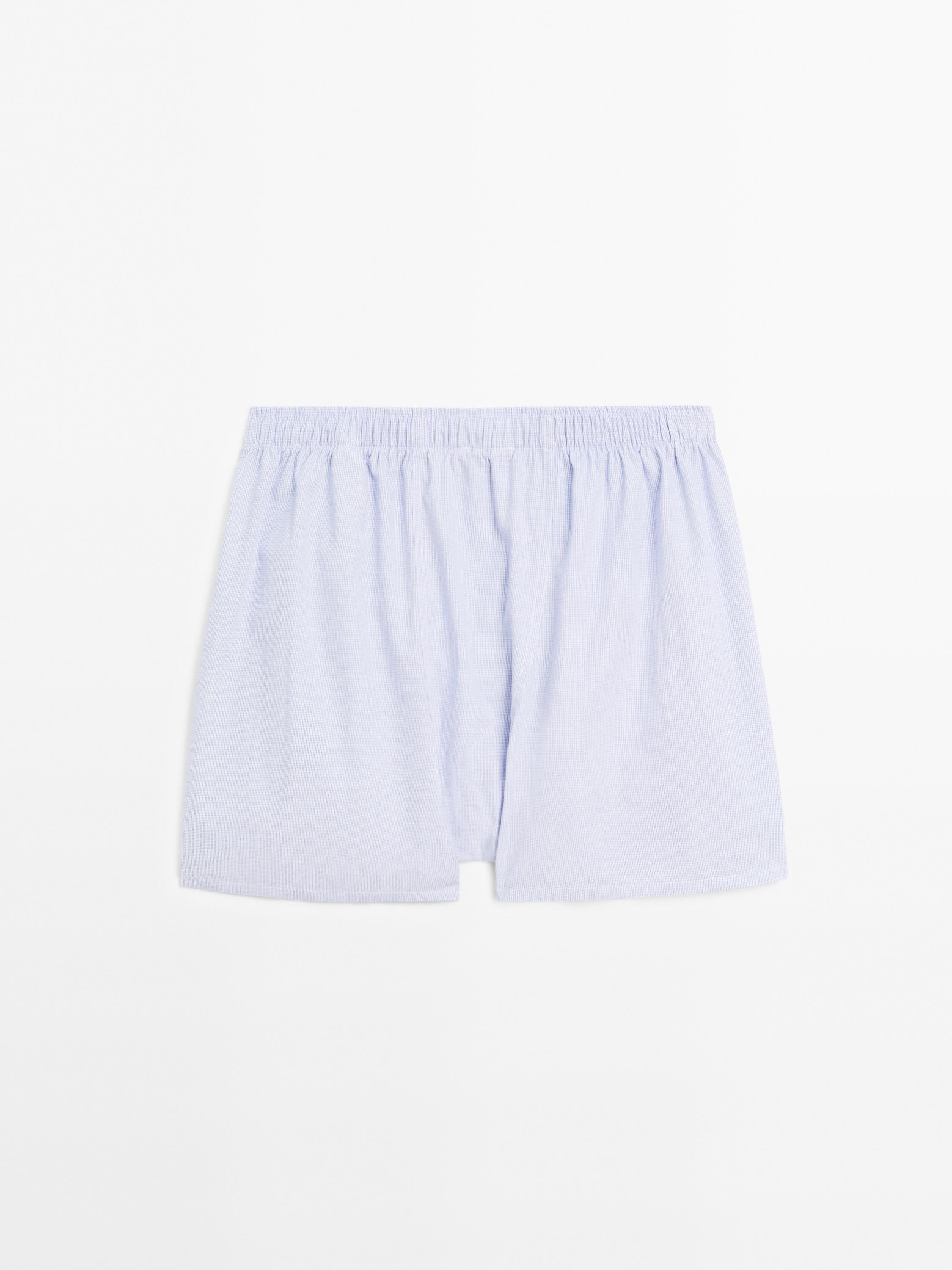 Micro-check print boxers